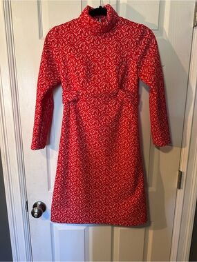 Vintage 60s/70s Red Shift Dress